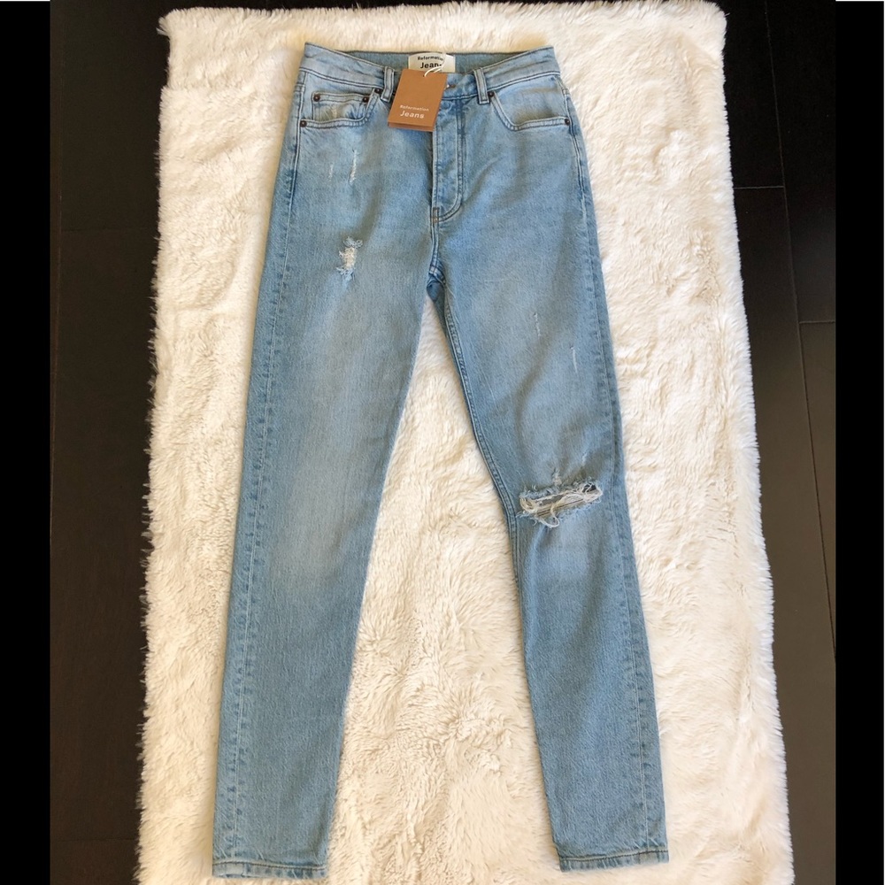 Reformation high waist skinny jeans